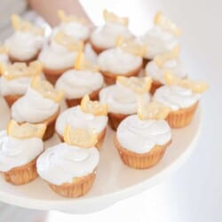 mini lemon lavender cupcakes