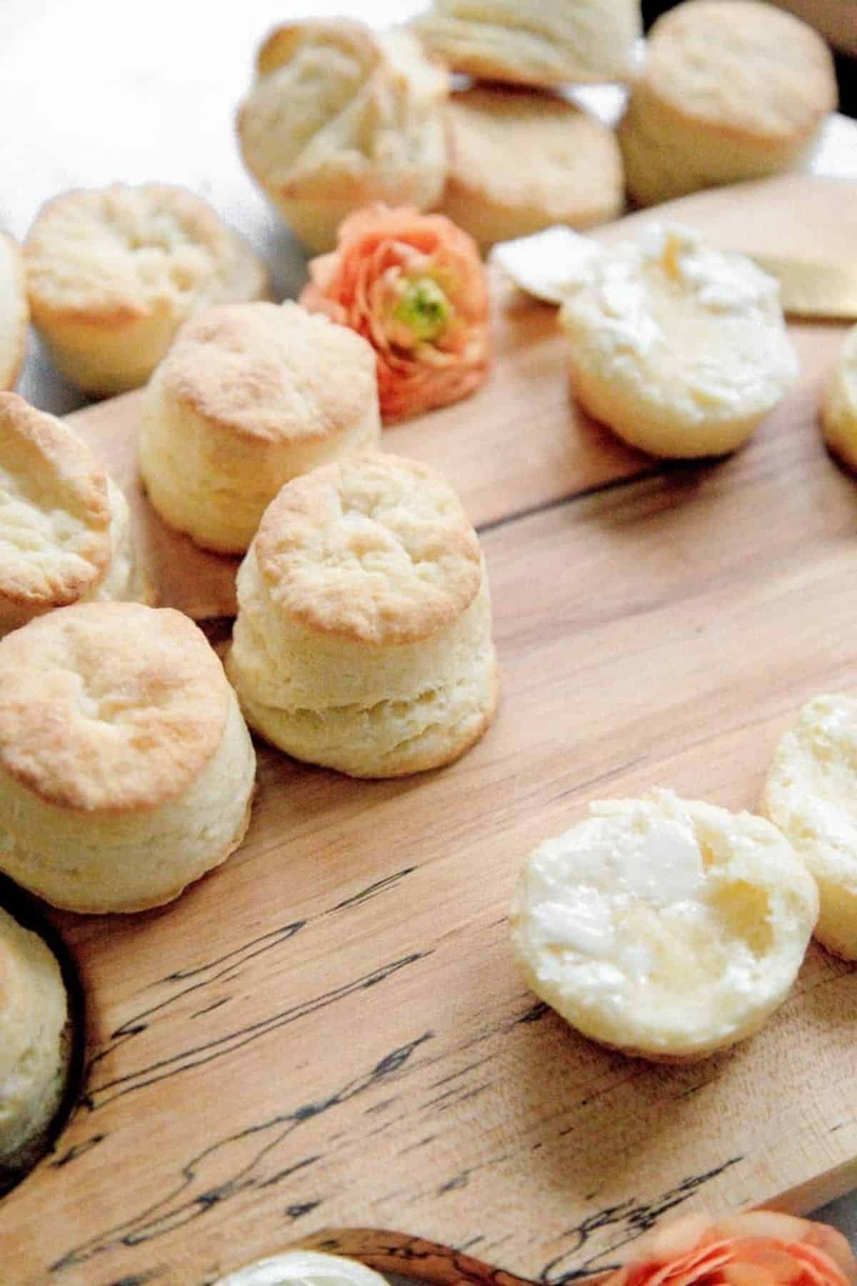 butter milk biscuits on a platter