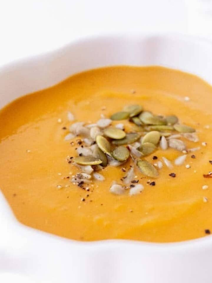 vegan pumpkin pear soup