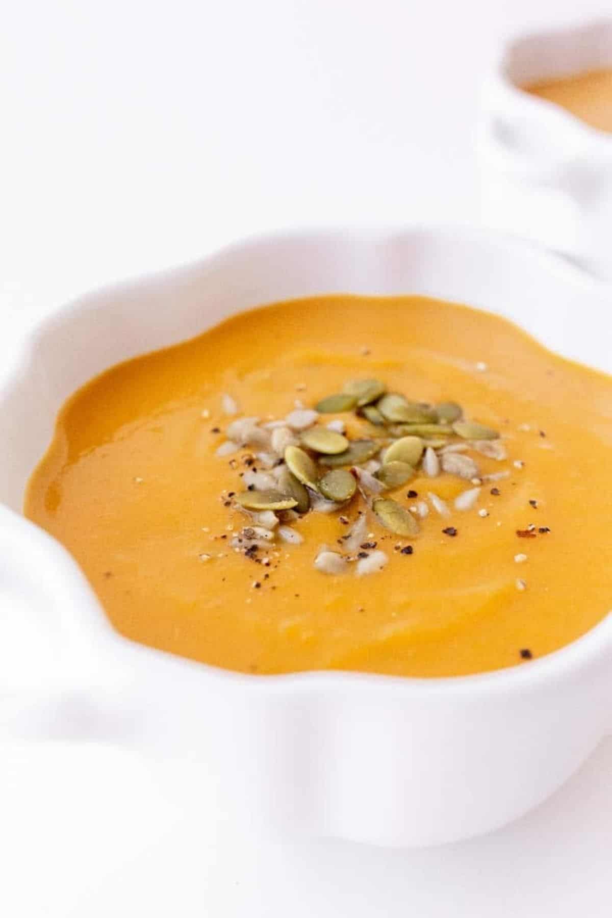 vegan pumpkin pear soup