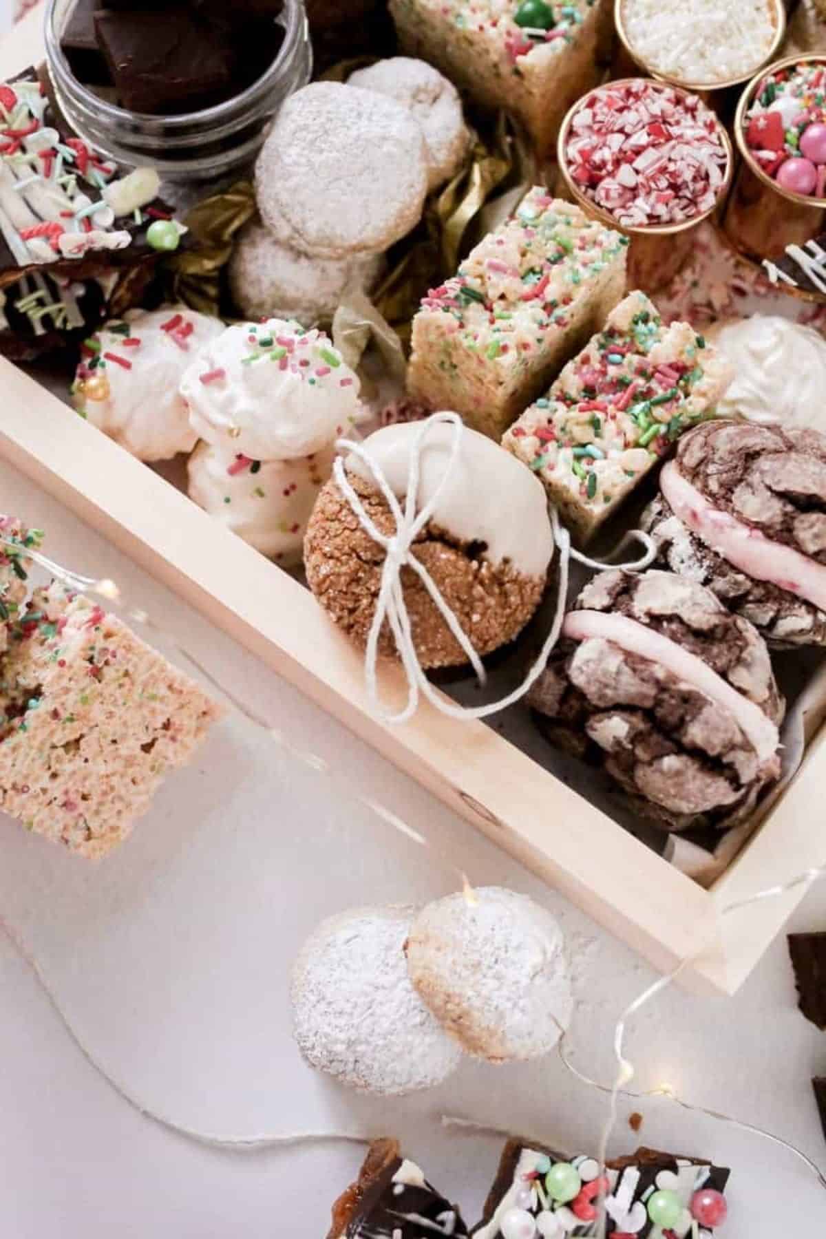 christmas cookie box close up