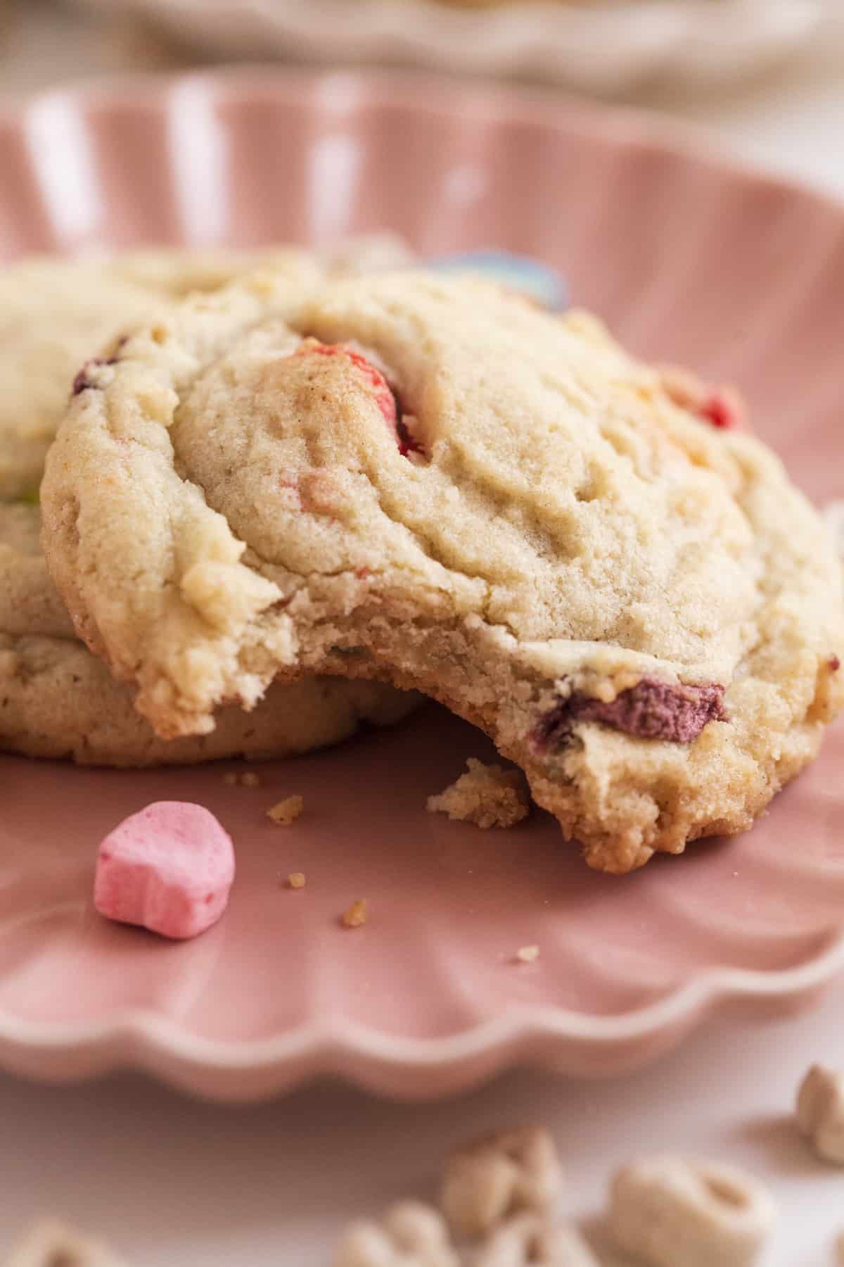 close up of lucky charm cookie