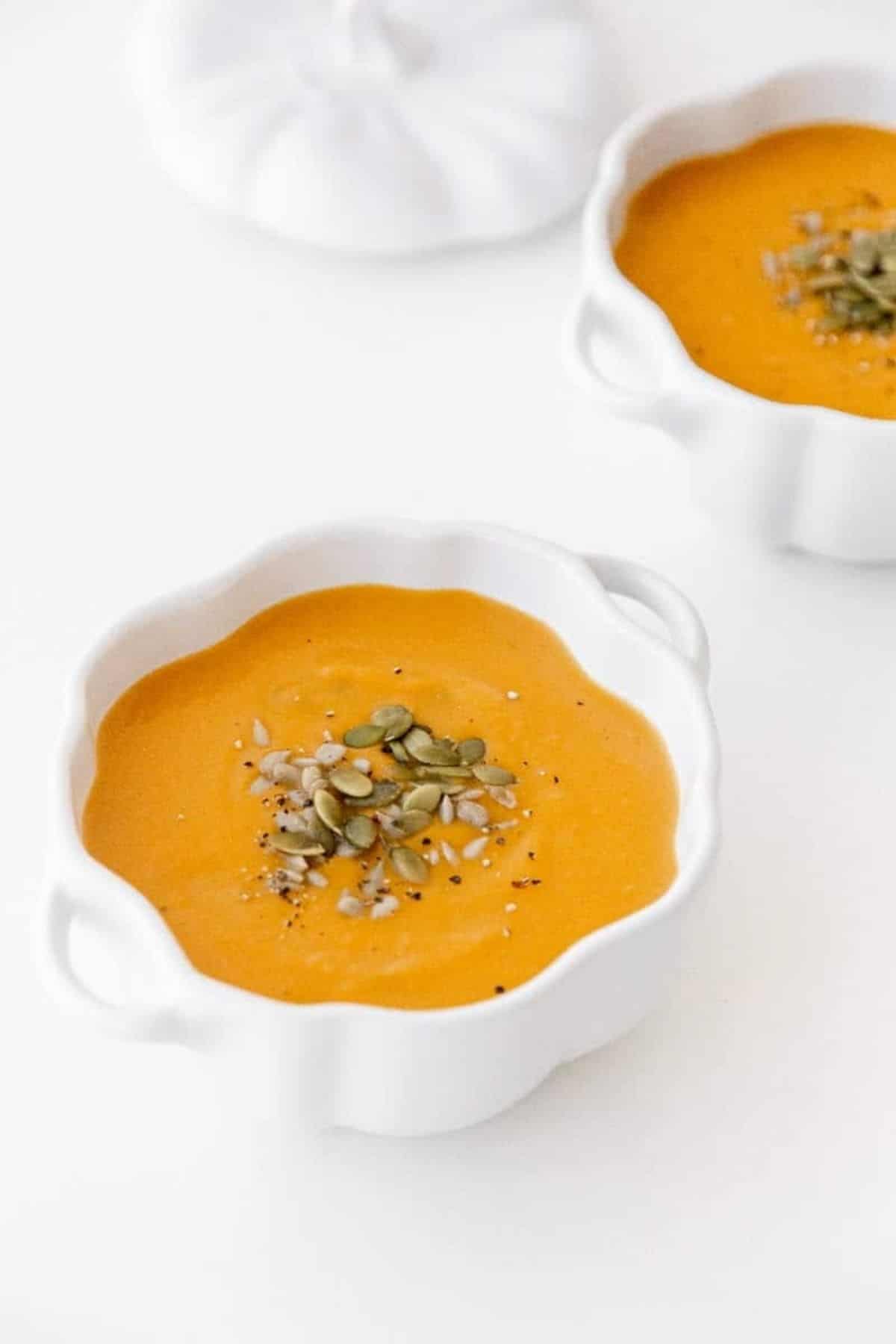 vegan pumpkin pear soup