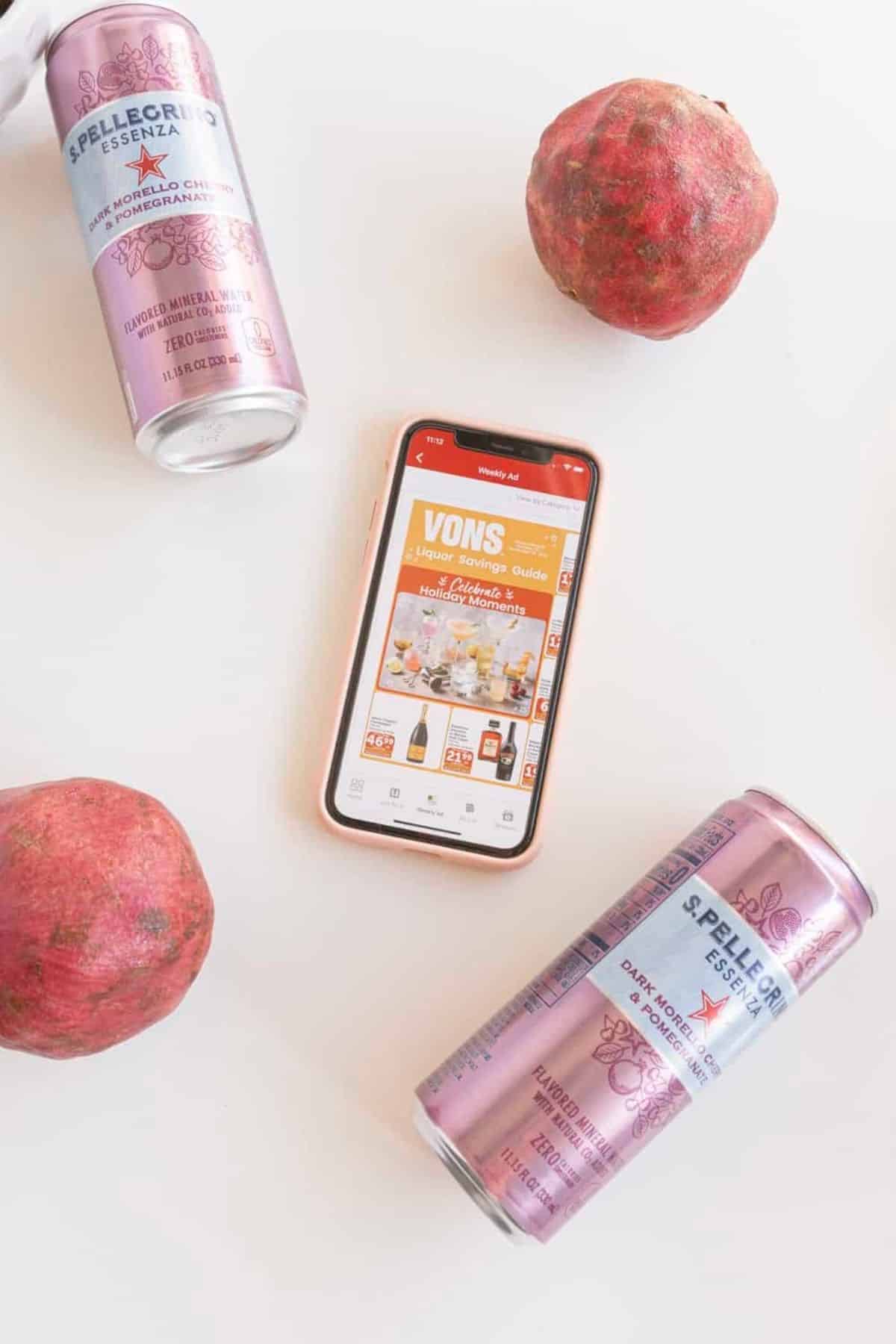 vons app, s. pellegrino