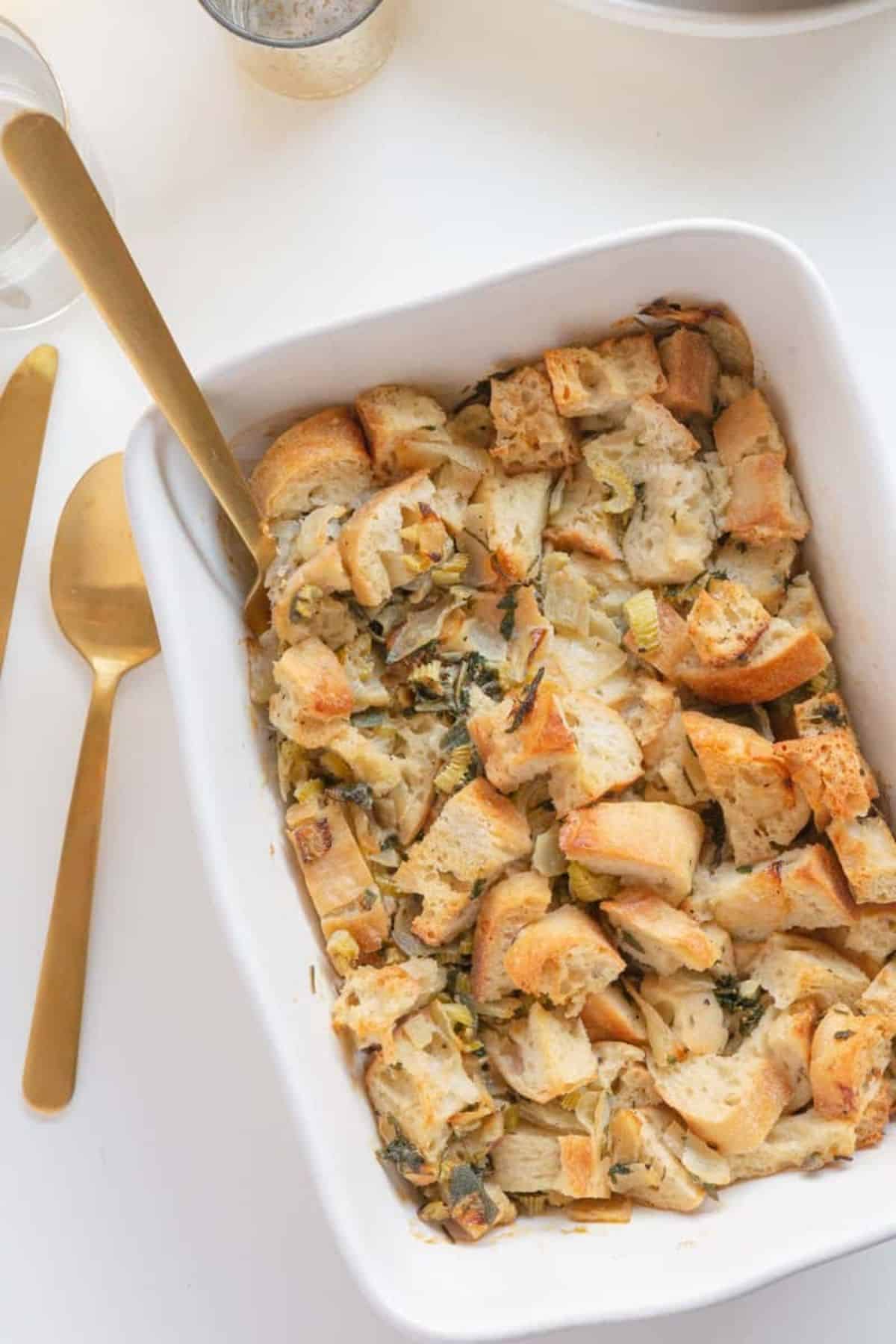 overhead of small batch stuffing in casserole