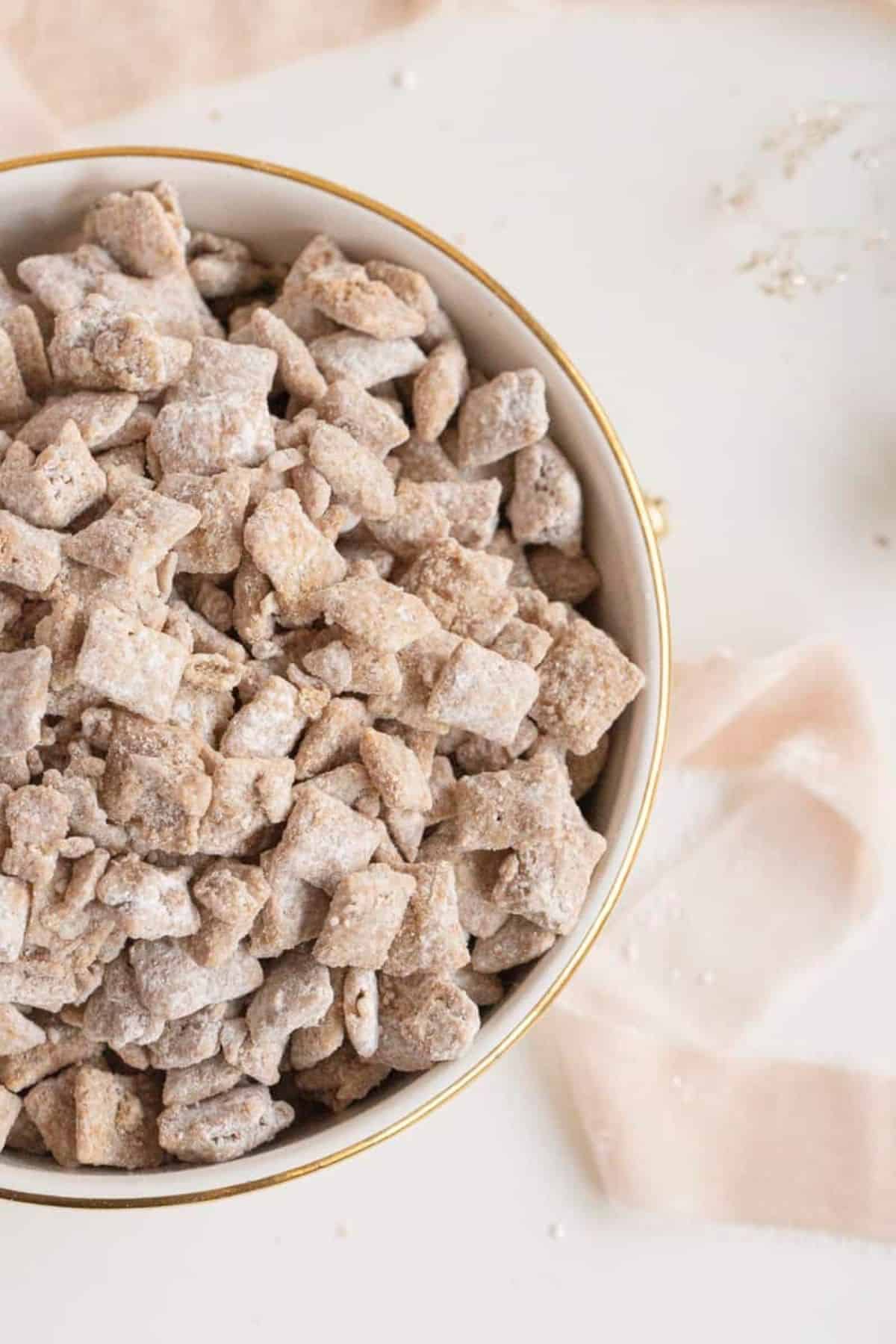 cookie butter puppy chow in bowl