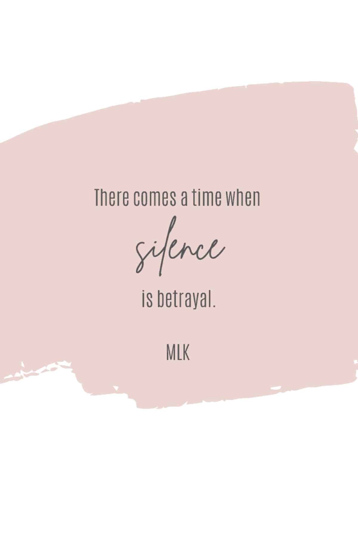 "there comes a time" quote from MLK
