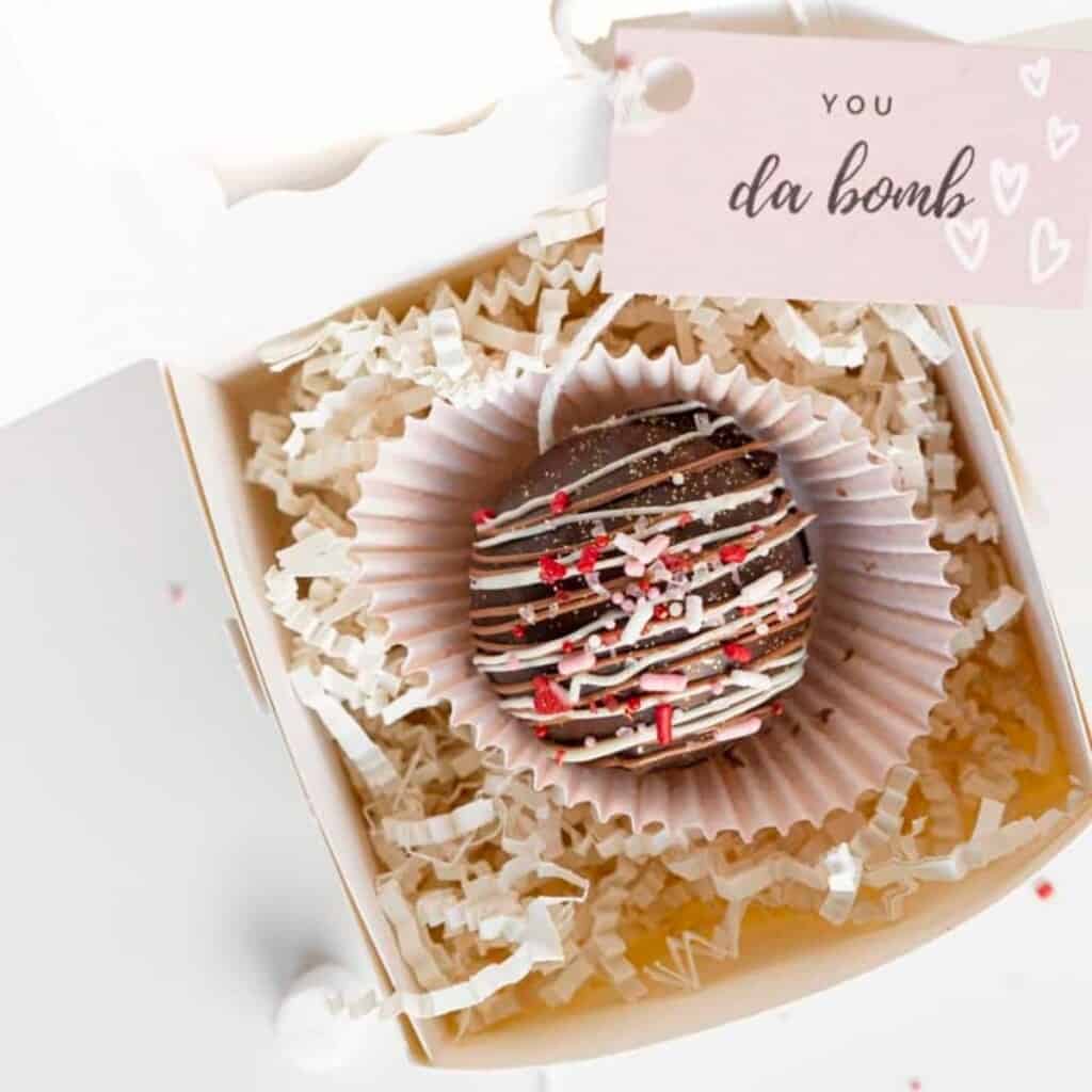 chocolate bomb in box