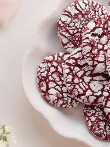 red velvet cookies on a plate
