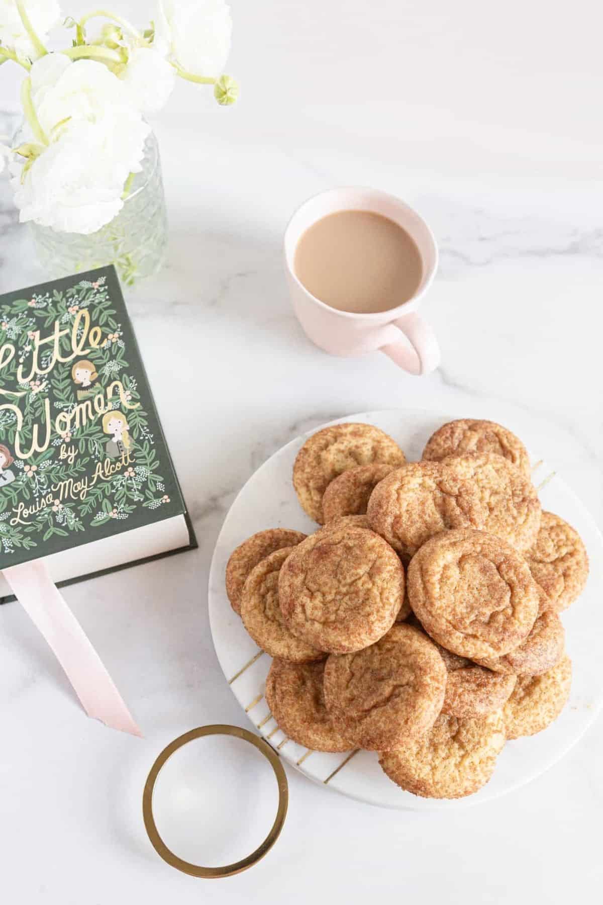 snickerdoodles and book