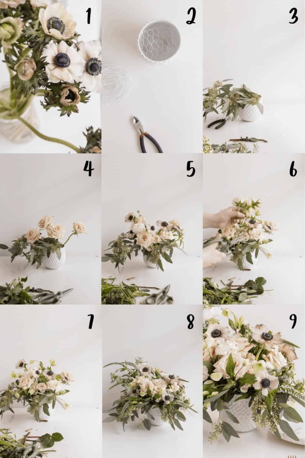 step by step guide for flower arrangment