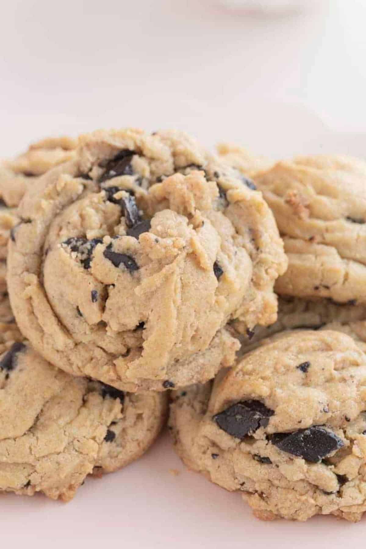 close up of cookies on plate