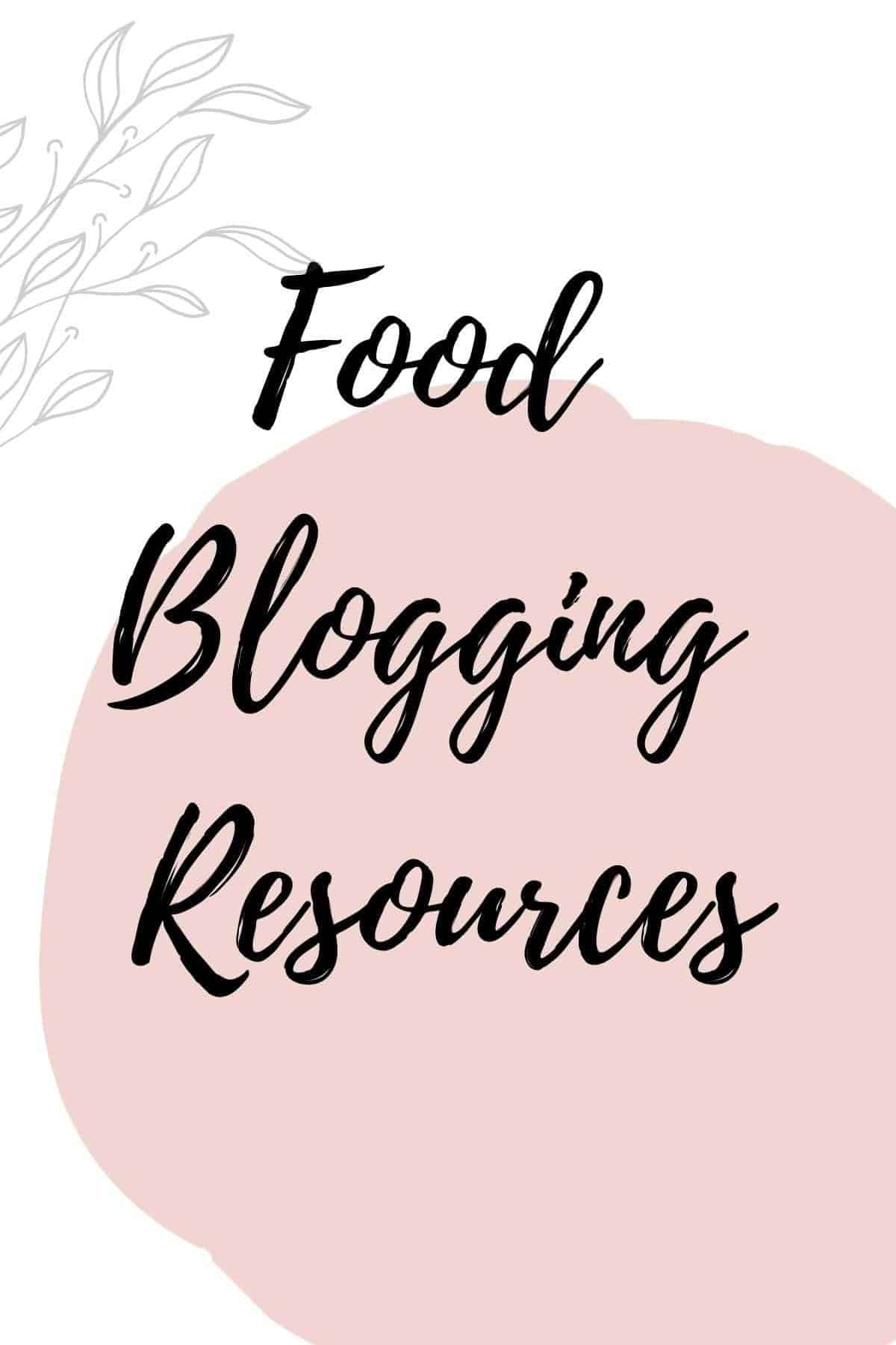 Graphic reading - Food Blogging Resources