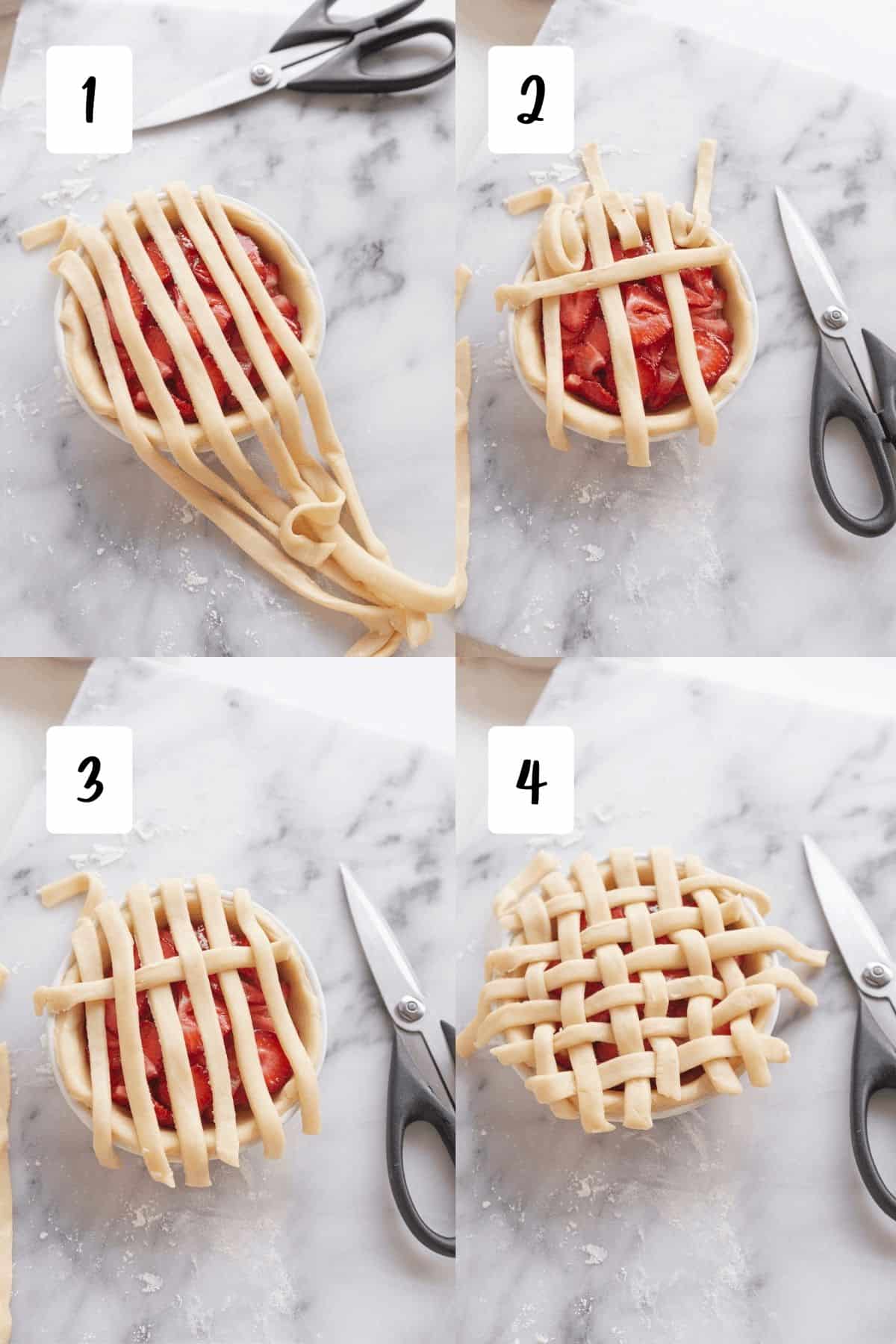process for doing lattice top on pies